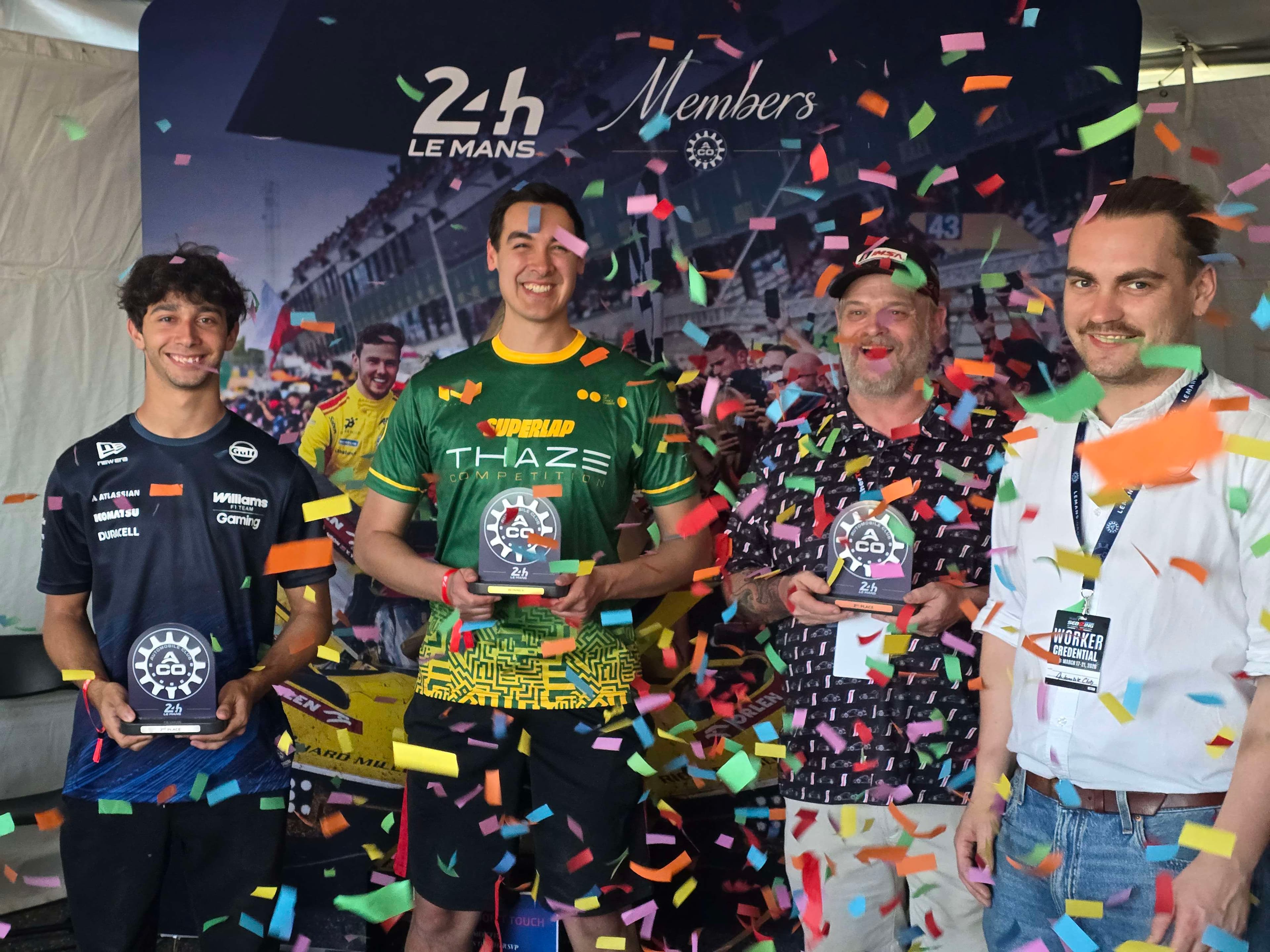Motorsport celebration and client hospitality moment